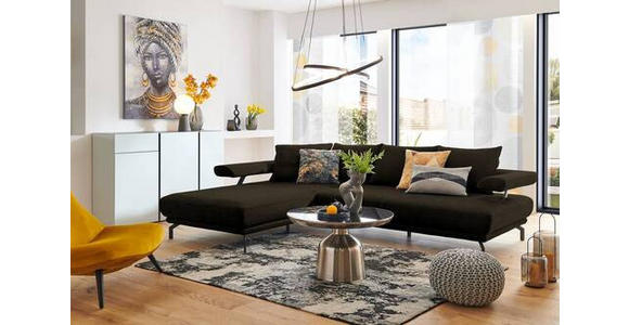 ECKSOFA in Mikrofaser Grün 224/305 cm - Schwarz/Grün, Design, Textil/Metall (224/305cm) - Dieter Knoll