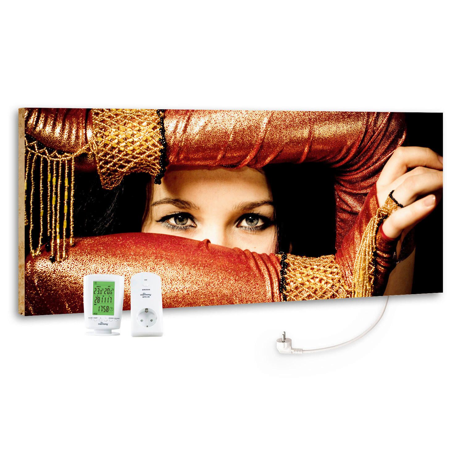 INFRAROT-HEIZPANEEL 40/100/2 cm 800 W Eyes  - Multicolor, MODERN, Stein (40/100/2cm) - marmony