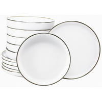 Serviciu De Masă 12 piese  - alb/auriu, Basics, ceramică - Creatable