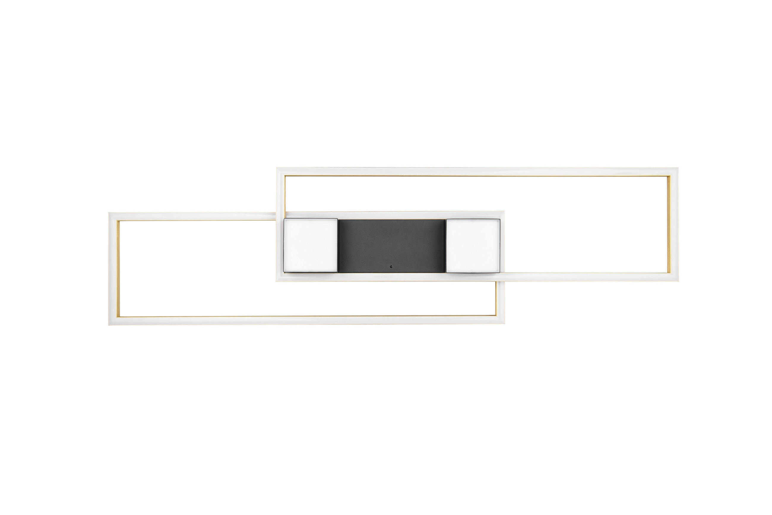 LED-DECKENLEUCHTE    100/28/8 cm  - Messingfarben/Goldfarben, Design, Metall (100/28/8cm) - Trio Leuchten