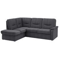 ECKSOFA Chenille Dunkelgrau  - Dunkelgrau/Schwarz, Konventionell, Kunststoff/Textil (185/235cm) - Beldomo Comfort