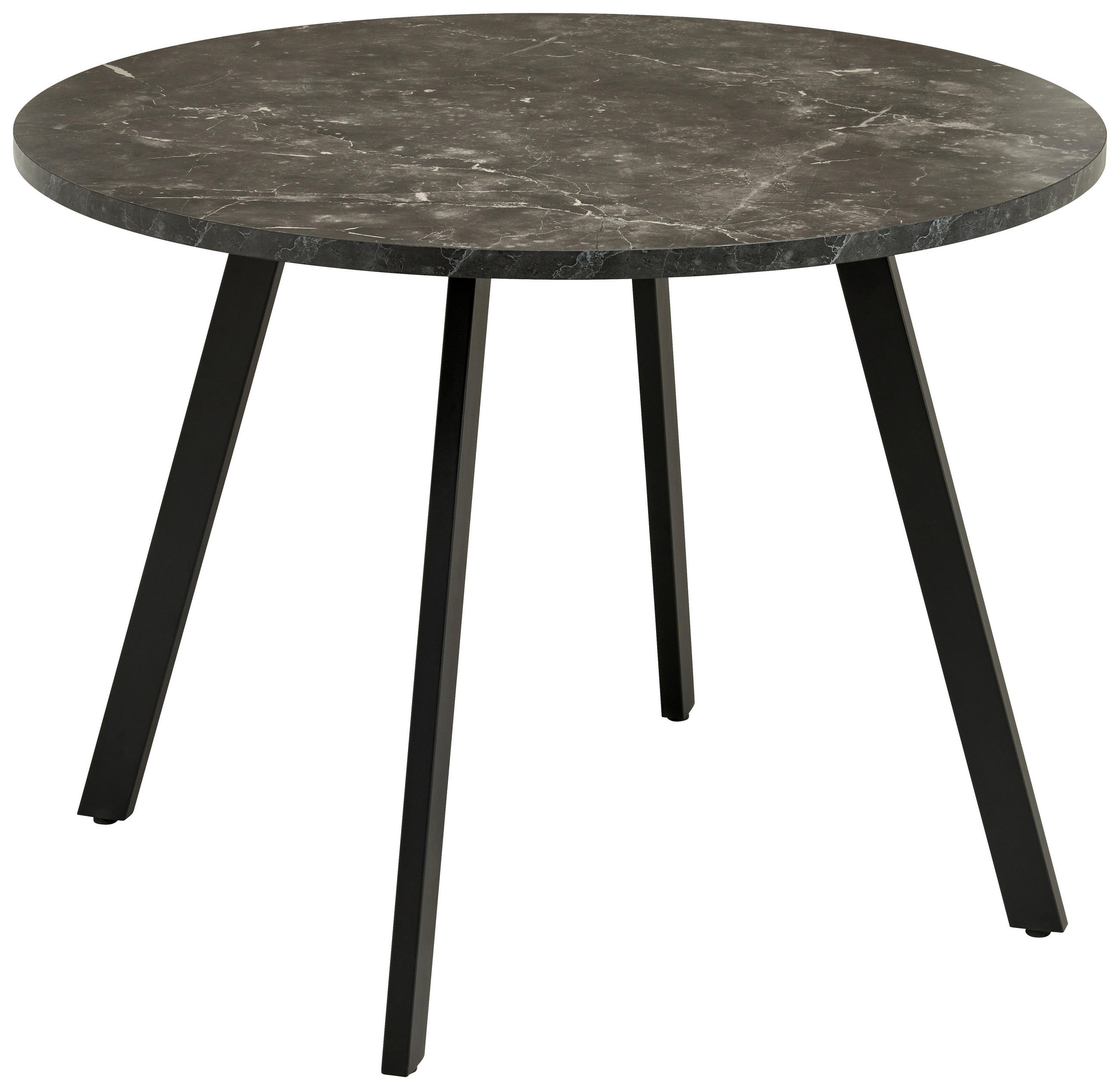 ESSTISCH in Metall, Holzwerkstoff  - Schwarz, KONVENTIONELL, Holzwerkstoff/Metall (100/76/100cm) - B&B Italia
