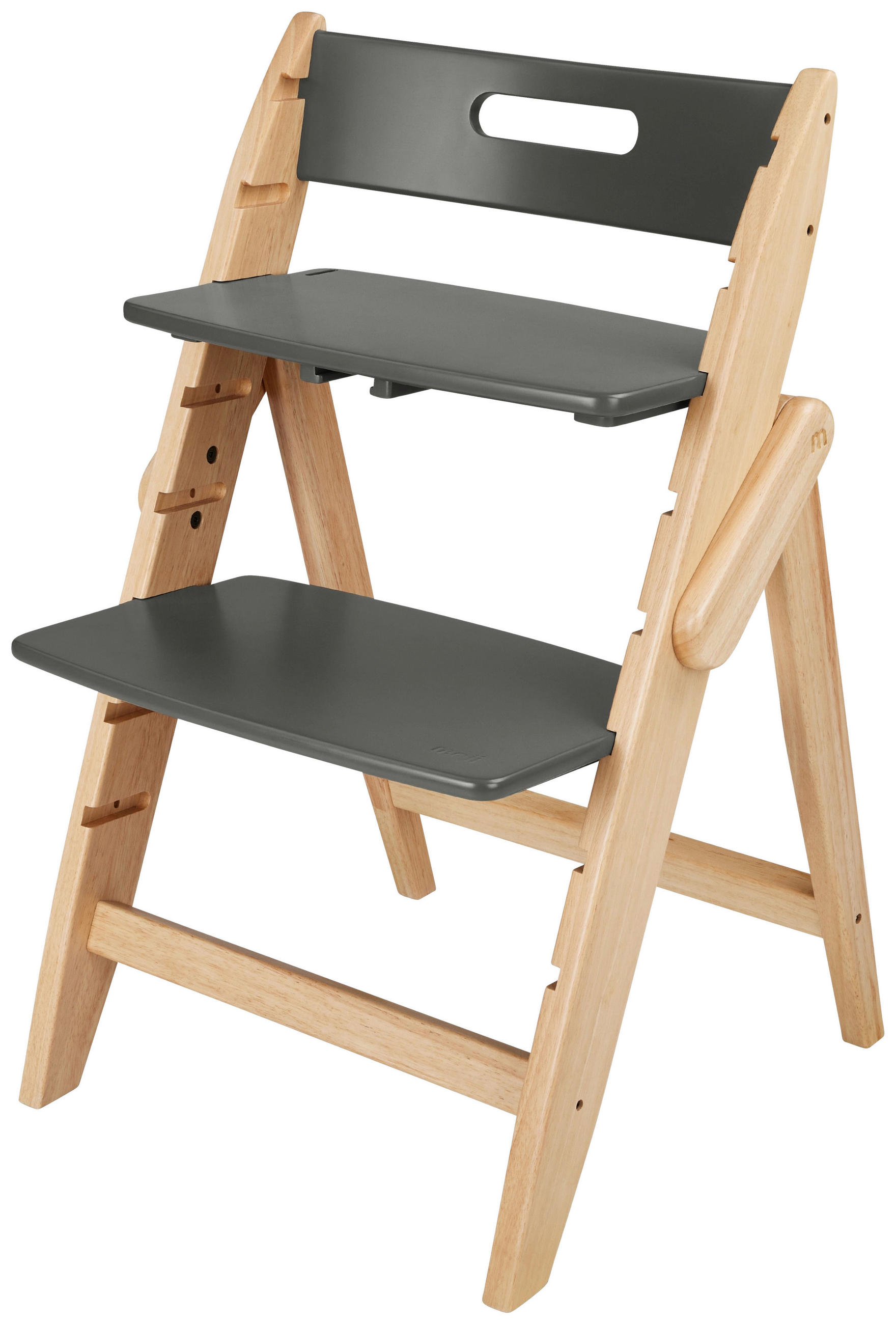 STOLČEK ZA HRANJENJE  Yippy Tune    46/51/76,5 cm       siva, barve hrasta  - siva/barve hrasta, Basics, les (46/51/76,5cm) - moji