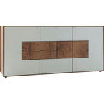 SIDEBOARD Lago  in 175/81/49 cm  - Eichefarben/Weiß, Design, Glas/Holz (175/81/49cm) - Valnatura
