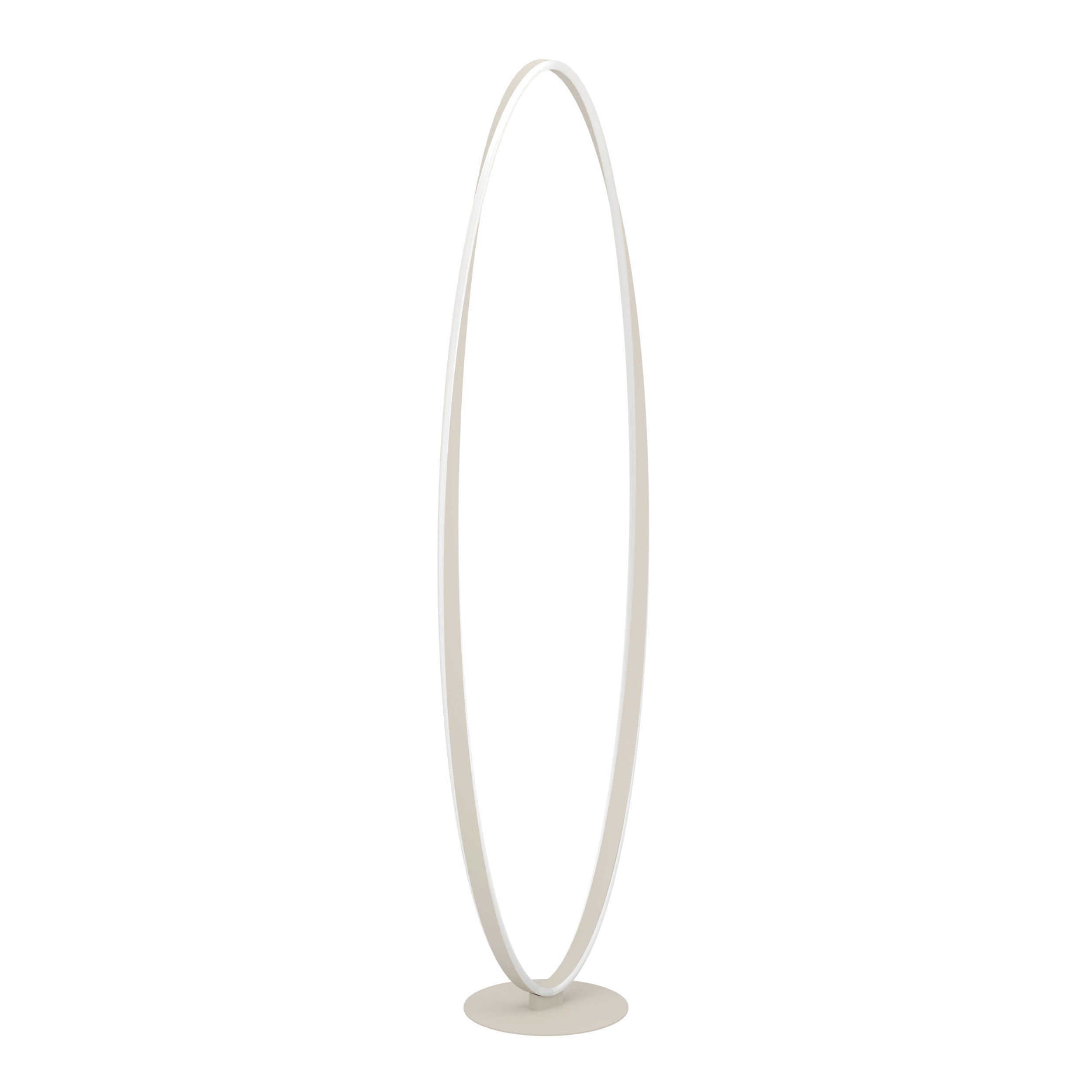LED ÁLLÓLÁMPA - homokszínű/fehér, Design, műanyag/fém (142,5cm)