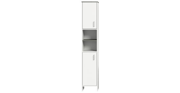 HOCHSCHRANK 32/181/28 cm - Silberfarben/Weiß, MODERN, Holzwerkstoff/Kunststoff (32/181/28cm) - Xora
