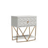 BEISTELLTISCH in Holzwerkstoff 59/42/68 cm  - Creme, Design, Holzwerkstoff/Metall (59/42/68cm) - MID.YOU