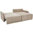 ECKSOFA in Cord Beige  - Beige/Schwarz, KONVENTIONELL, Kunststoff/Textil (217/146cm) - Carryhome