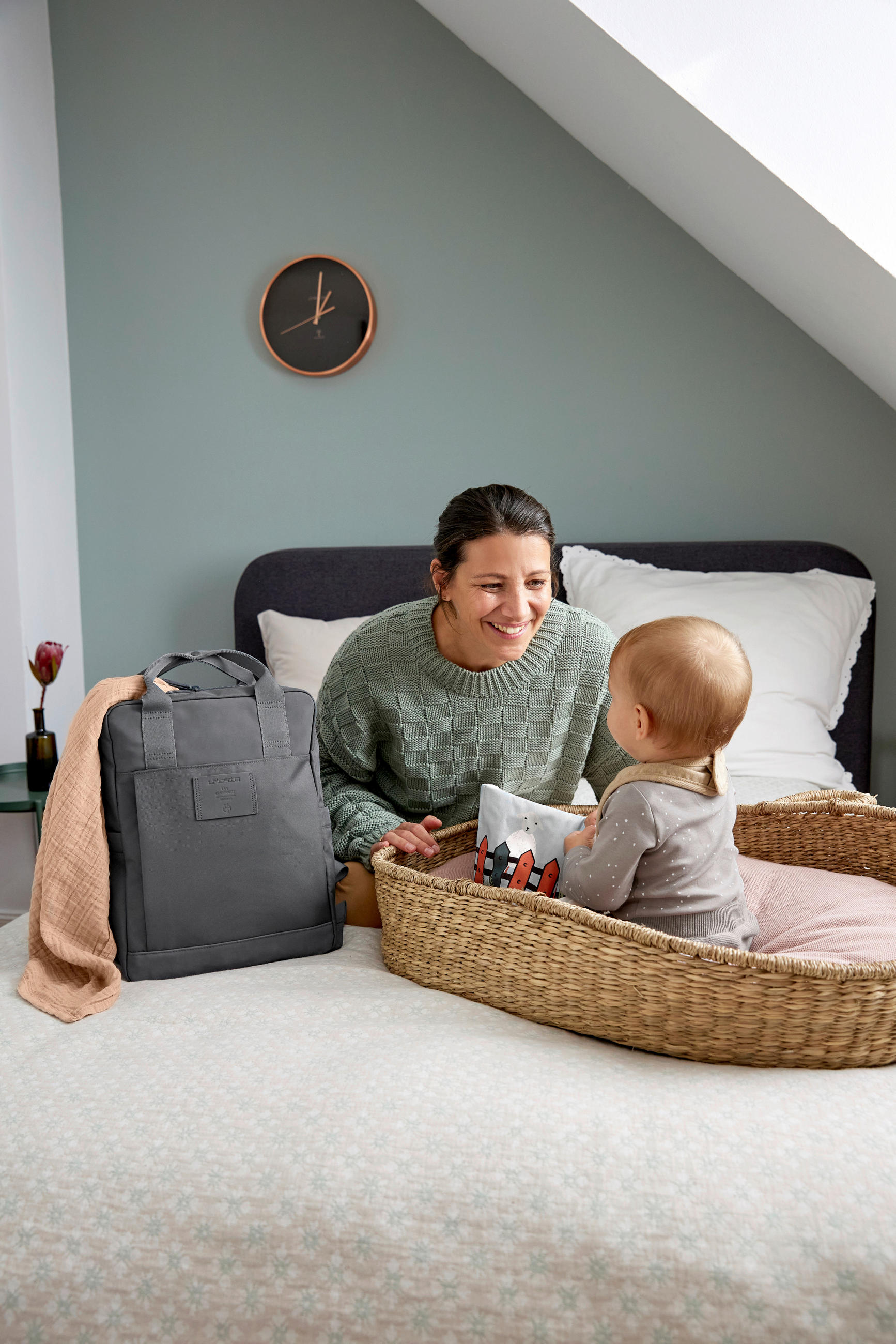WICKELRUCKSACK - Anthrazit, Basics, Textil (28,5/14/38cm) - Lässig