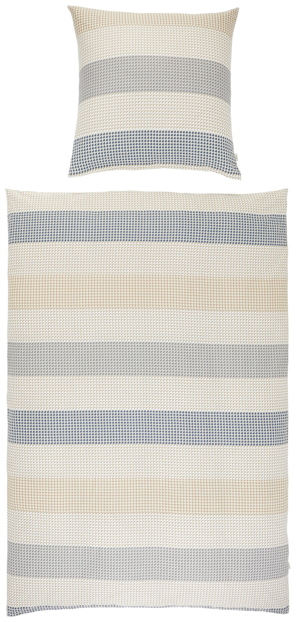 OBOUSTRANNÉ POVLEČENÍ, satén, krémová, vícebarevná, světle šedá, béžová, 135/200 cm - krémová/světle šedá, Basics, textil (135/200cm) - Esprit