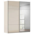 SCHWEBETÜRENSCHRANK 181/223/68 cm 2-türig Champagner  - Champagner/Alufarben, KONVENTIONELL, Glas/Holzwerkstoff (181/223/68cm) - Novel