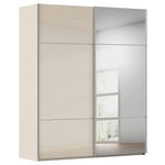 SCHWEBETÜRENSCHRANK 201/223/68 cm 2-türig Champagner  - Champagner/Alufarben, KONVENTIONELL, Glas/Holzwerkstoff (201/223/68cm) - Novel