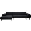 ECKSOFA in Chenille Anthrazit  - Anthrazit/Schwarz, Design, Textil/Metall (167/311cm) - Xora