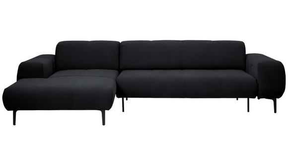 ECKSOFA in Chenille Anthrazit 167/311 cm - Anthrazit/Schwarz, Design, Textil/Metall (167/311cm) - Xora