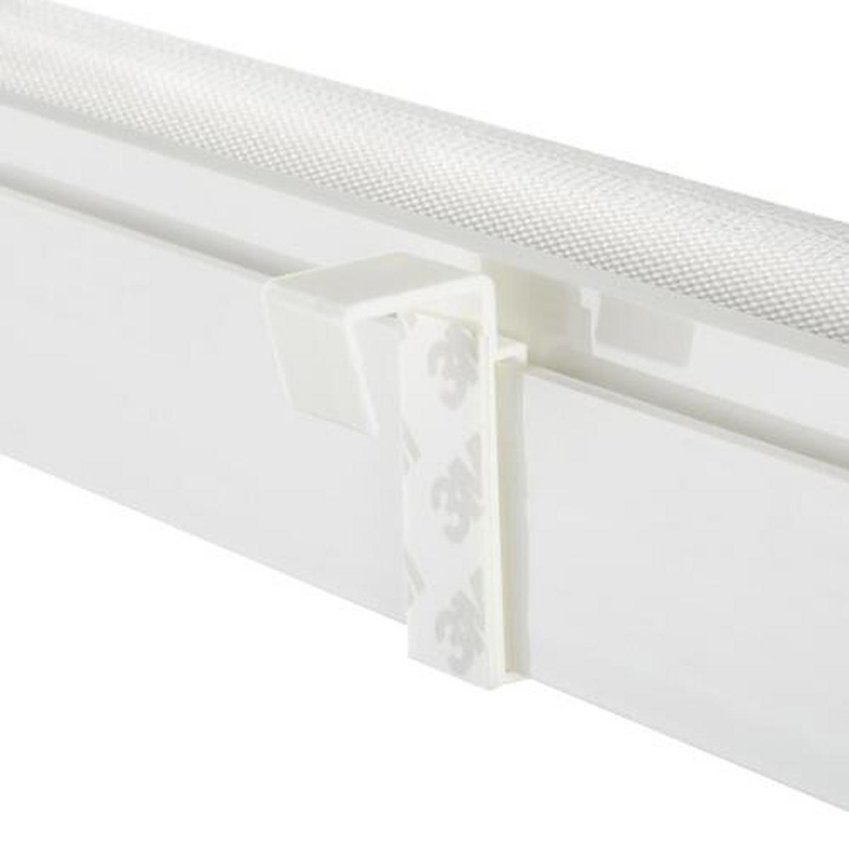 DUÁLNÍ ROLETA, poloprůhledné, 80/160 cm - bílá/průhledné, Basics, textil (80/160cm) - Boxxx
