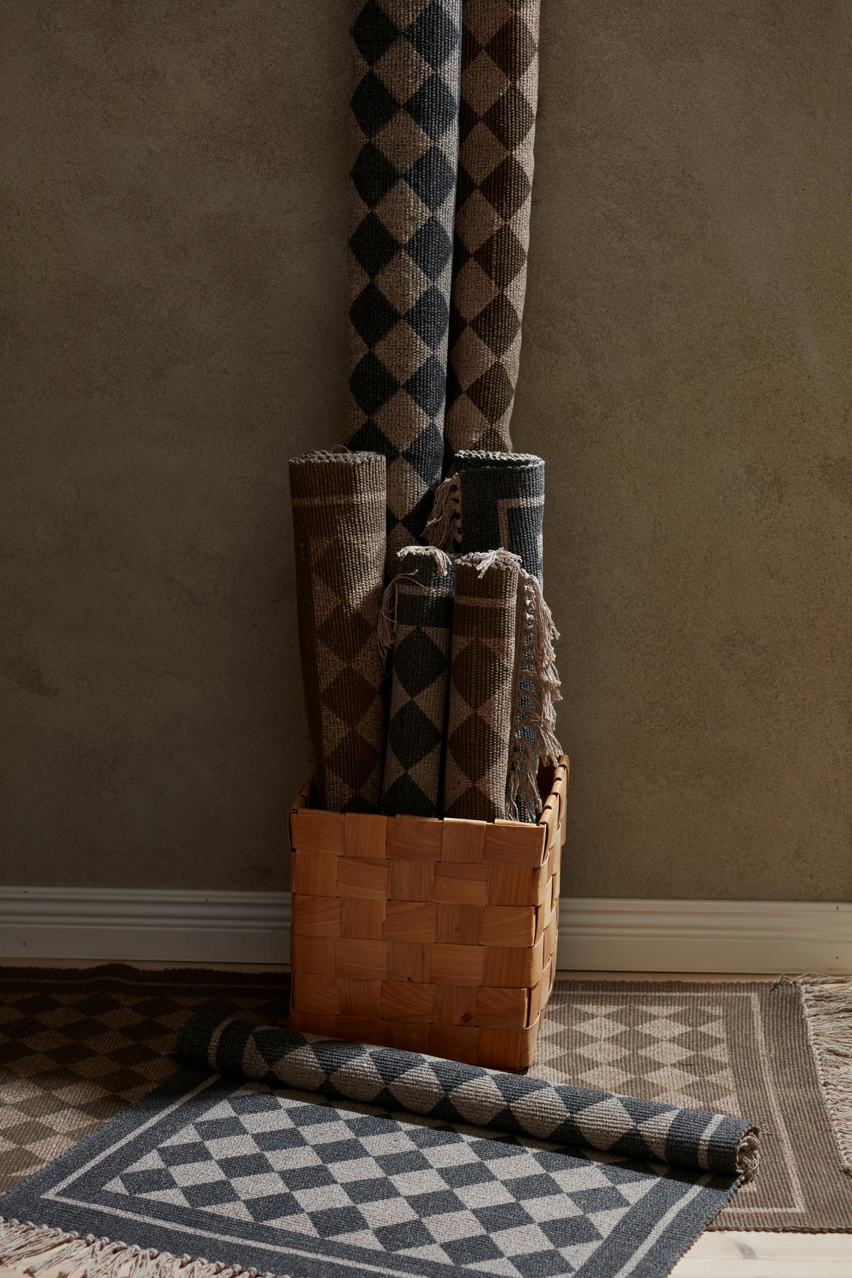 DÖRRMATTA - ljusgrå/svart, Basics, textil (60/90cm)