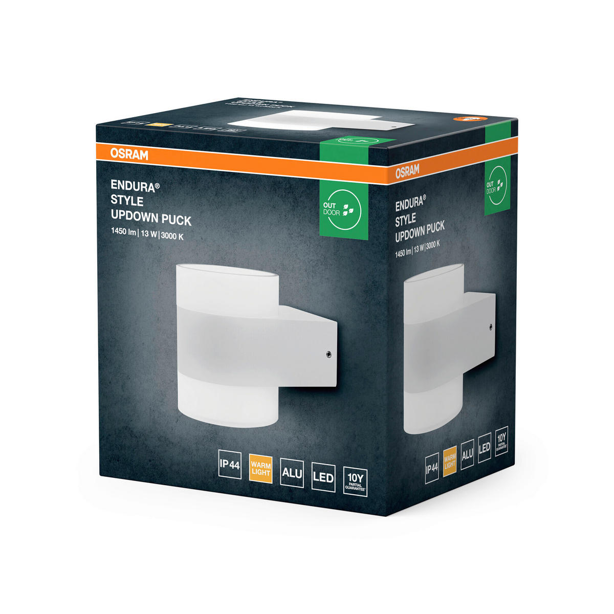 LED-AUßENLEUCHTE 13,1/9,1/11 cm   - Weiß, Basics, Kunststoff/Metall (13,1/9,1/11cm) - Osram