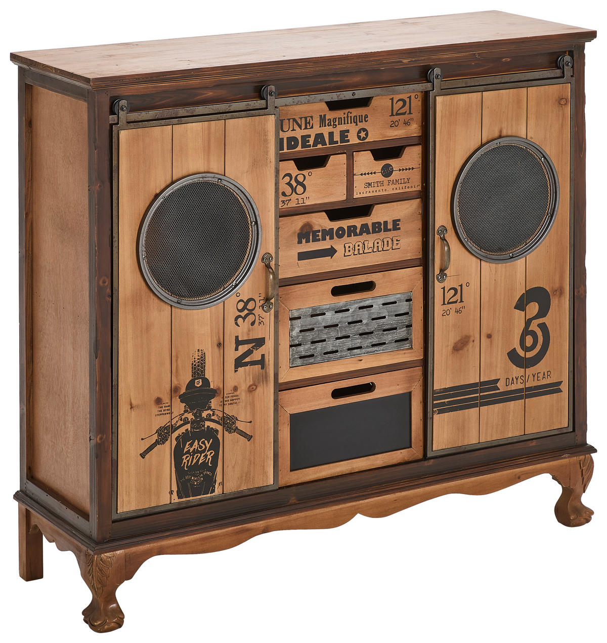 KOMMODE  in 110/100,5/35 cm  - Goldfarben/Multicolor, LIFESTYLE, Holz/Holzwerkstoff (110/100,5/35cm) - Landscape