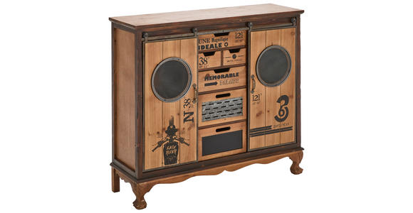 KOMMODE  in 110/100,5/35 cm  - Goldfarben/Multicolor, LIFESTYLE, Holz/Holzwerkstoff (110/100,5/35cm) - Landscape