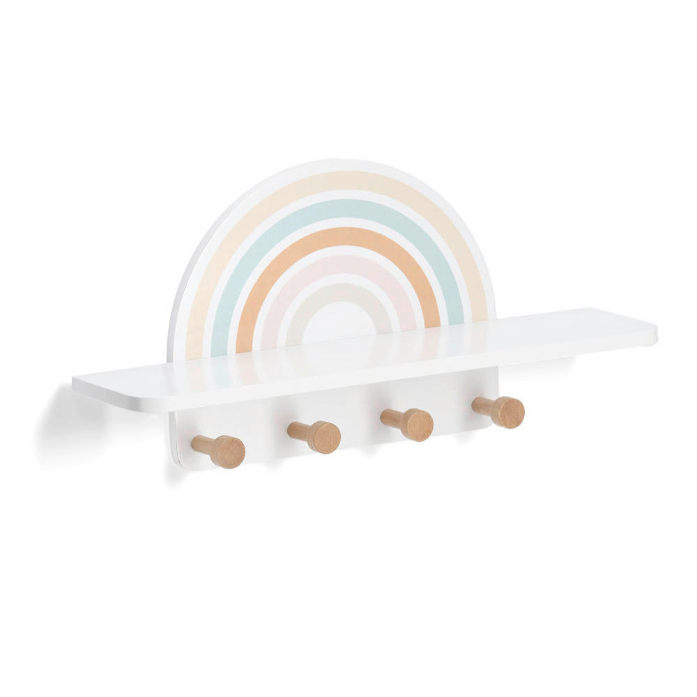 KINDERGARDEROBE Rainbow  - Weiß, Basics, Holz/Holzwerkstoff (48/13/24cm) - Zeller Present