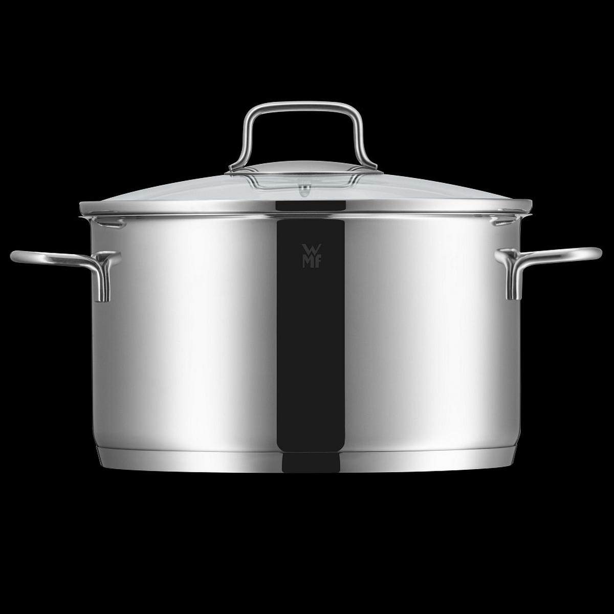 KOCHTOPFSET 4-teilig  - Edelstahlfarben, Design, Glas/Metall - WMF