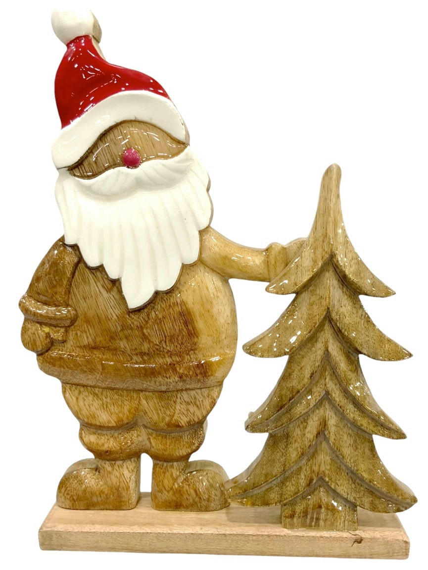 WEIHNACHTSMANN  - Braun, LIFESTYLE, Holz (18/22/5cm) - X-Mas