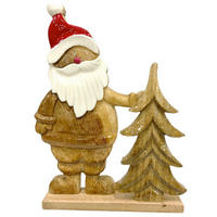 WEIHNACHTSMANN  - Braun, LIFESTYLE, Holz (18/22/5cm) - X-Mas