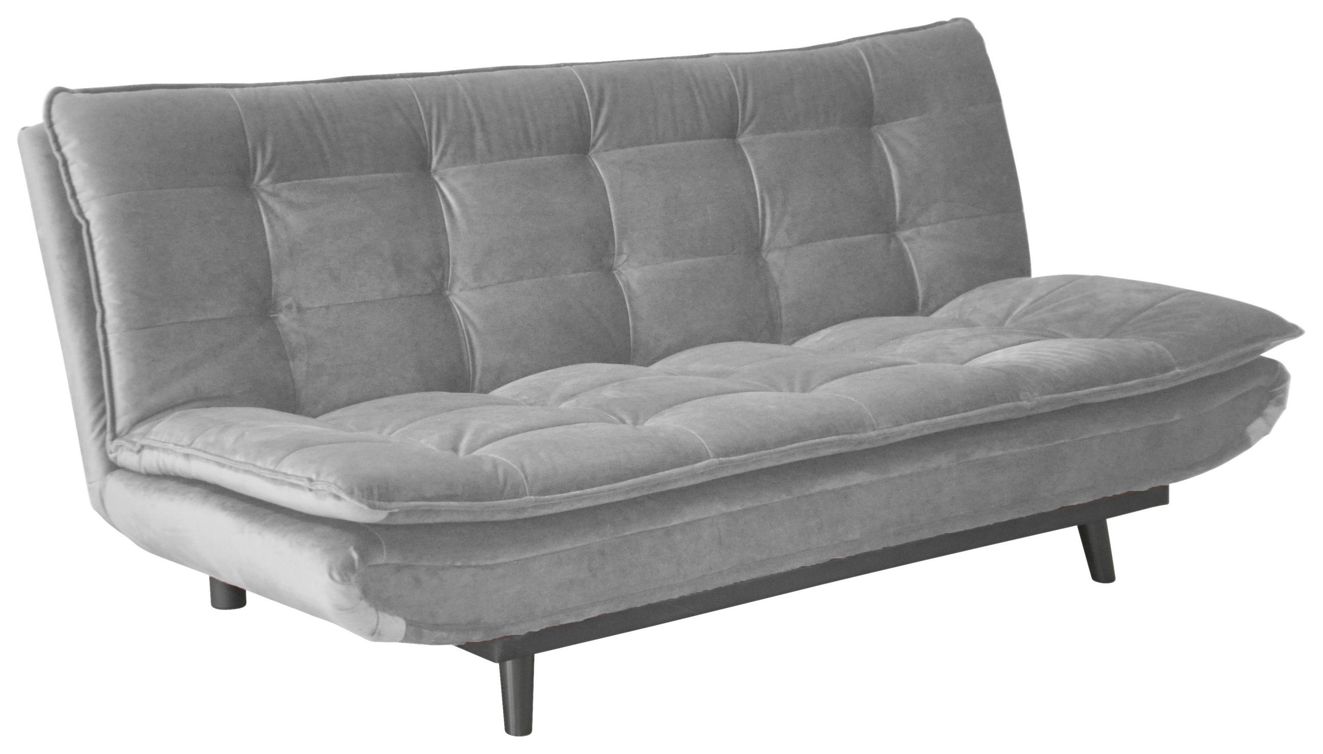BÄDDSOFFA i metall, textil ljusgrå - ljusgrå/svart, Design, metall/textil (194/90/100cm) - Best Price