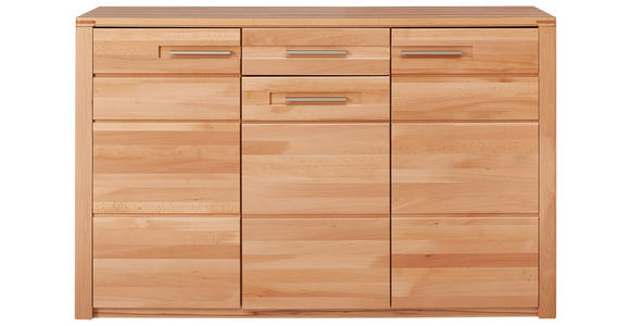 SCHUHSCHRANK 160/100/40 cm - Edelstahlfarben/Buchefarben, Natur, Holz/Holzwerkstoff (160/100/40cm) - Linea Natura