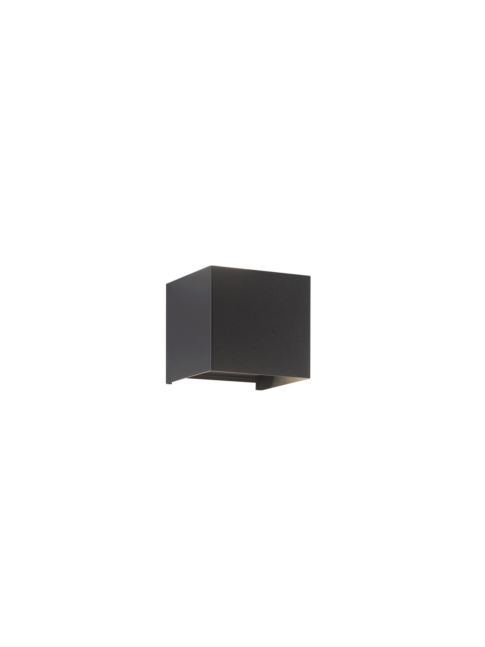 LED-WANDLEUCHTE Wall 10/10 cm   - Schwarz, Design, Metall (10/10cm) - Fischer & Honsel