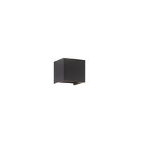 LED-WANDLEUCHTE Wall 10/10 cm   - Schwarz, Design, Metall (10/10cm) - Fischer & Honsel