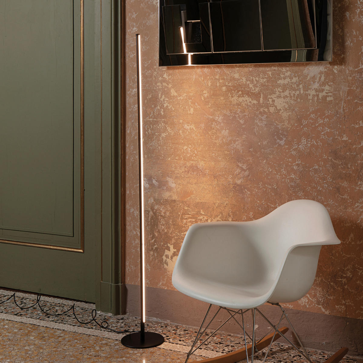 LED-STEHLEUCHTE Ideal Lux Nero 20/146,5 cm   - Schwarz, Design, Kunststoff/Metall (20/146,5cm) - Ideal Lux