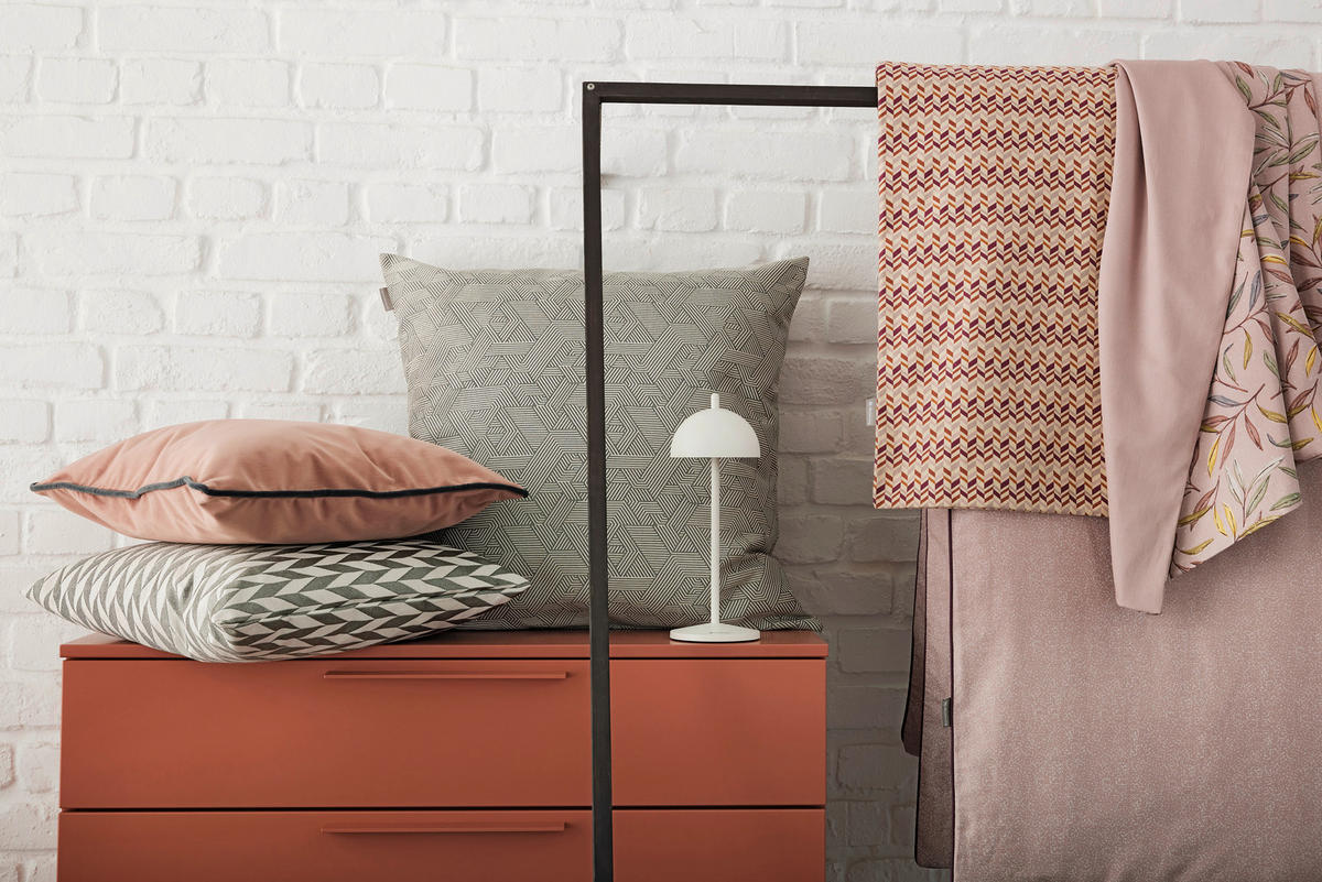 KISSENHÜLLE MR-CORNER 45/45 cm  - Altrosa/Rosa, Design, Textil (45/45cm) - Musterring