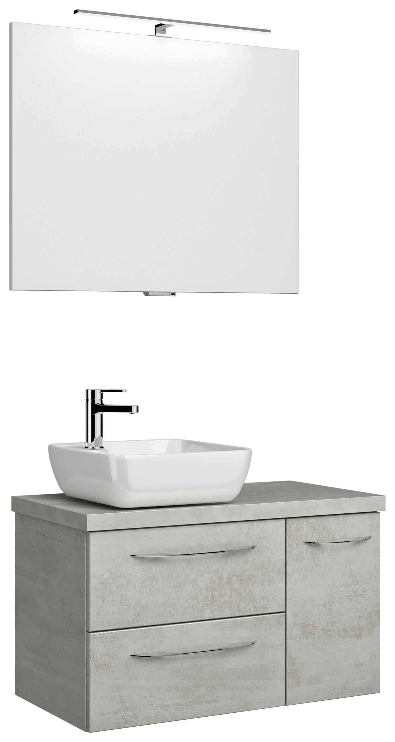 BADEZIMMER  in 90 cm  - Weiß/Grau, KONVENTIONELL, Holzwerkstoff (90cm) - Pelipal