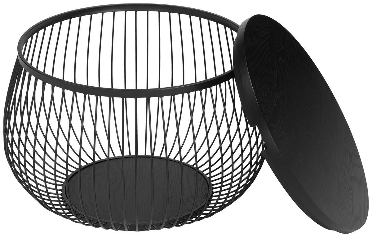 COUCHTISCH in Holz, Metall, Holzwerkstoff 70/70/45 cm  - Schwarz, Design, Holz/Holzwerkstoff (70/70/45cm) - MID.YOU