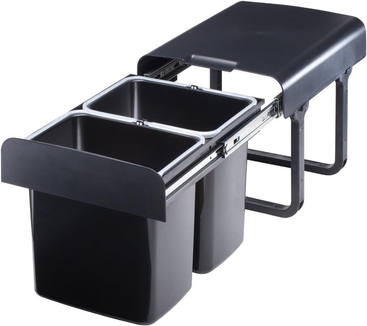 EINBAUABFALLSAMMLER 32 l  Kunststoff  - Schwarz, Basics, Kunststoff (35,5/36,5/47,3-91cm) - HKT