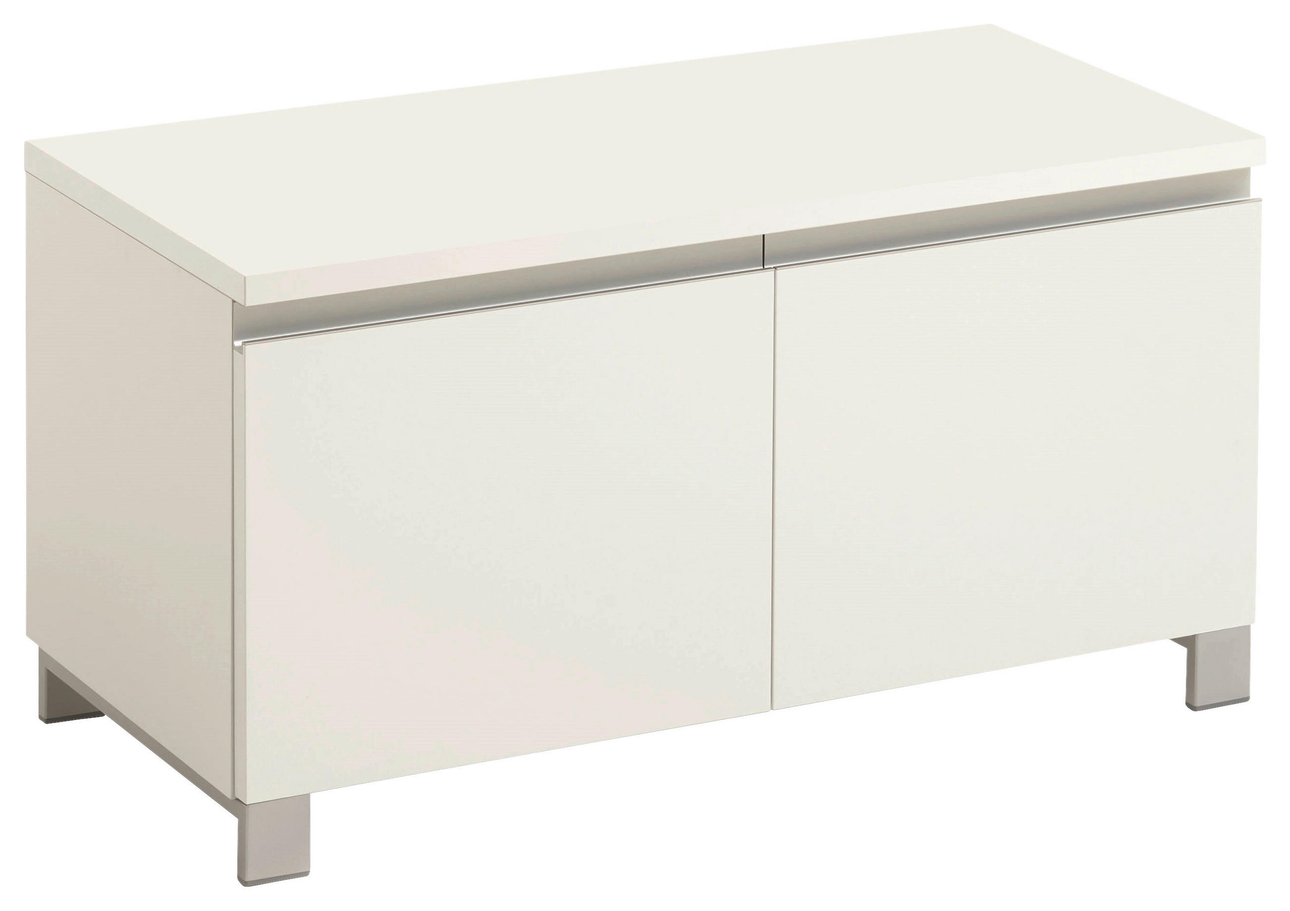 GARDEROBENBANK  in 84/45/40 cm  - Silberfarben/Weiß, Design, Metall (84/45/40cm)