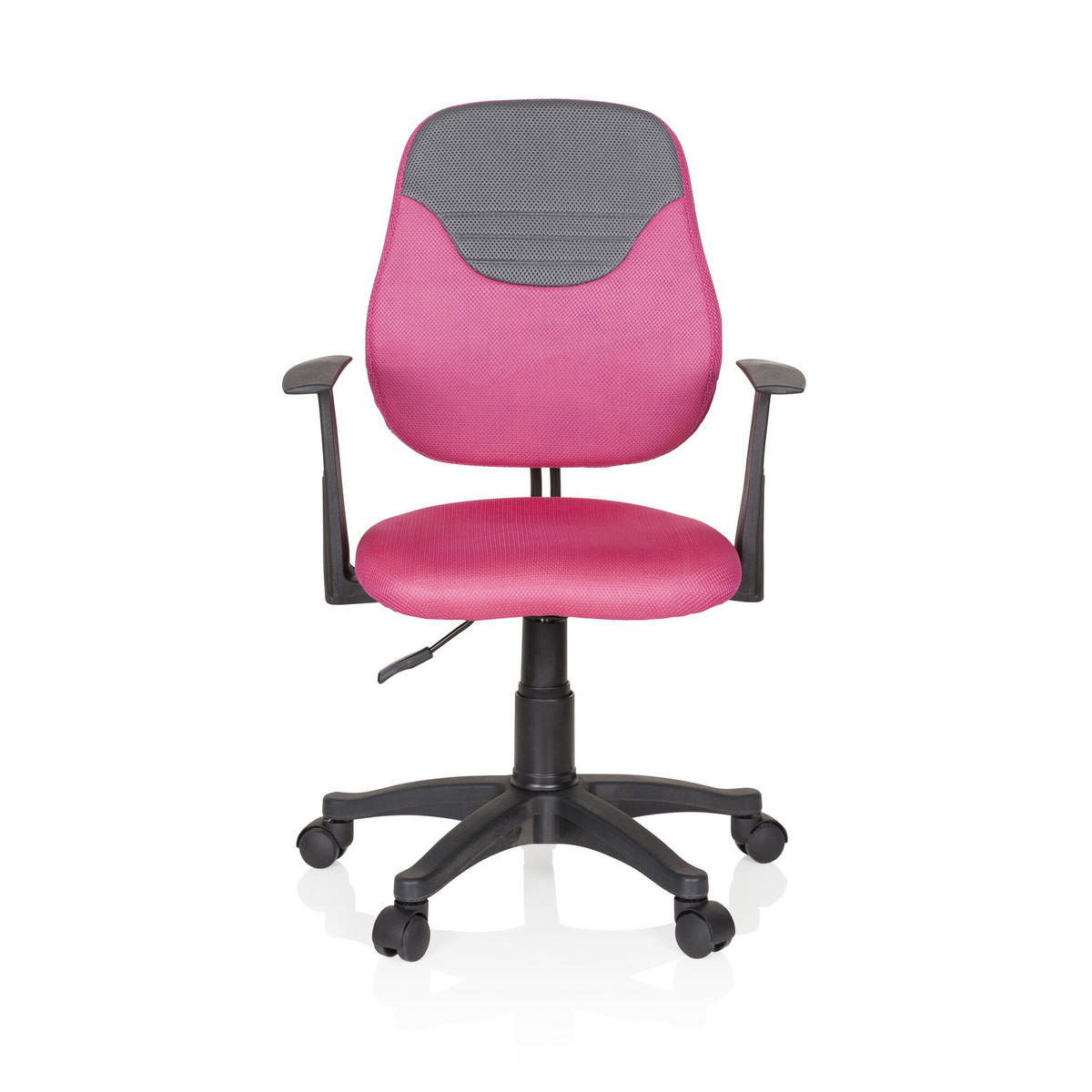 OTOČNÁ ŽIDLE PRO MLADÉ, šedá, pink - šedá/pink, Basics, plast (56/89-99/50cm) - MID.YOU