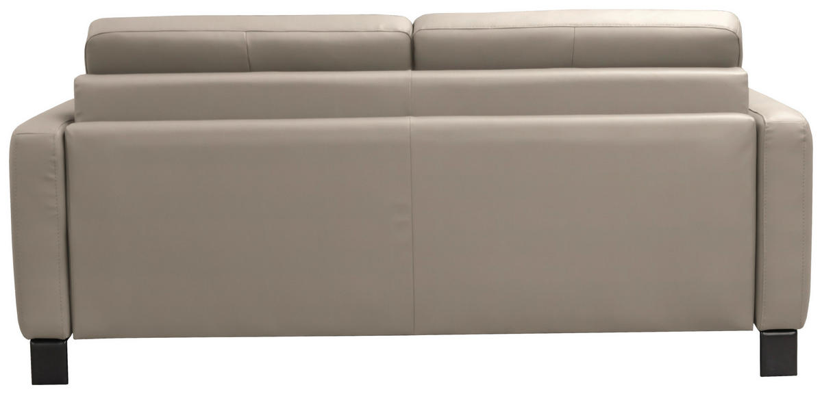 KANAPÉÁGY textil, bőr szürkésbézs  - fekete/szürkésbézs, Konventionell, bőr/textil (190/87/100cm) - Celina Home