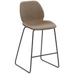 BARHOCKER Webstoff Schlammfarben, Sandfarben  - Sandfarben/Schlammfarben, Design, Textil/Metall (49/97/52cm) - Novel