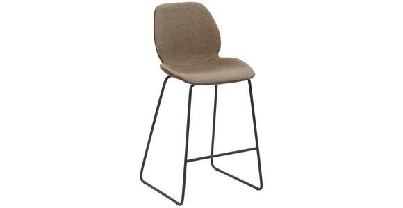 BARHOCKER Webstoff Schlammfarben, Sandfarben  - Sandfarben/Schlammfarben, Design, Textil/Metall (49/97/52cm) - Novel