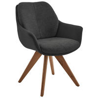 ARMLEHNSTUHL  in Webstoff, Mikrofaser  - Wildeiche/Eichefarben, Design, Holz/Textil (62/83,5/65cm) - Valnatura