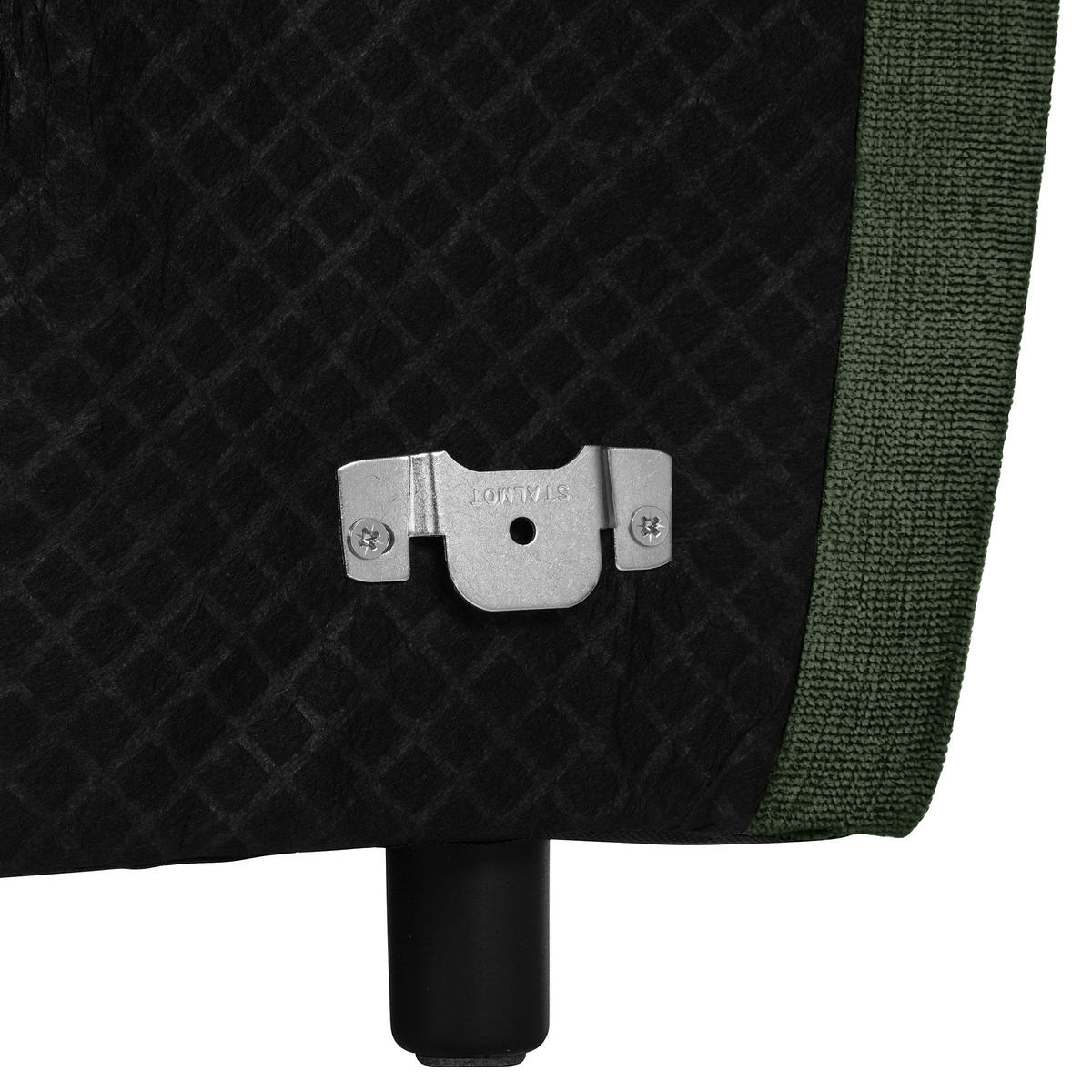 ECKSOFA in Chenille Dunkelgrün  - Dunkelgrün/Schwarz, Modern, Kunststoff/Textil (269/184cm) - Trendmanufaktur