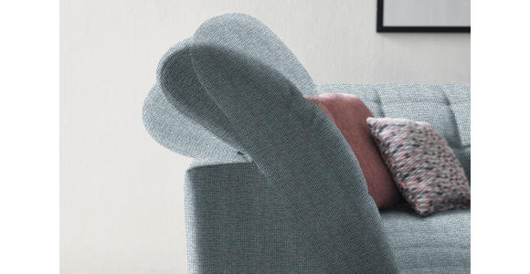 ECKSOFA  in Webstoff Hellblau  216/302 cm  - Schwarz/Hellblau, Design, Holz/Textil (216/302cm) - Xora