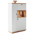 HIGHBOARD Weiß, Wildeiche  90/150/37 cm  - Wildeiche/Anthrazit, Design, Holz/Holzwerkstoff (90/150/37cm) - Novel