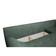ECKSOFA Dunkelgrün Struktur - Dunkelgrün/Schwarz, KONVENTIONELL, Textil/Metall (274/194cm) - Carryhome