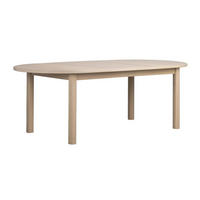 MATBORD i trä 220/105/75 cm   - ek Bianco, Klassisk, trä (220/105/75cm) - Rowico