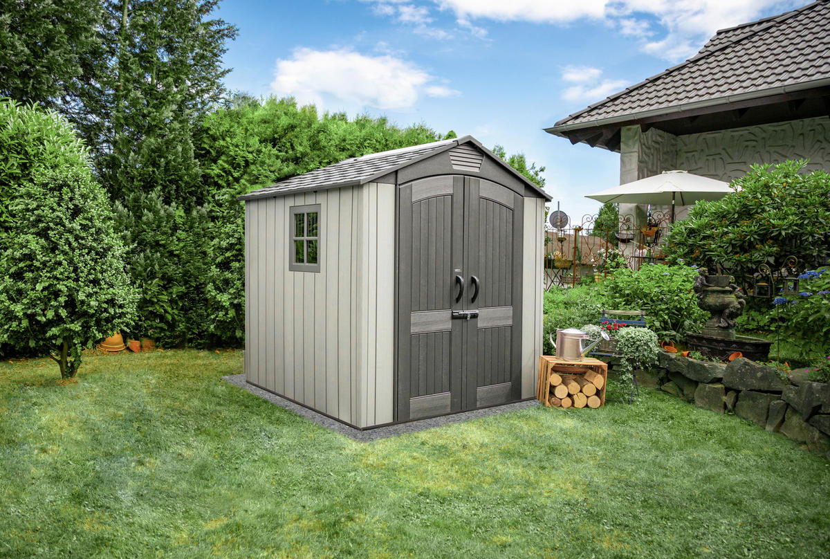 GERÄTEHAUS 204/227/204 cm  - Grau, Basics, Kunststoff (204/227/204cm) - Ambia Garden