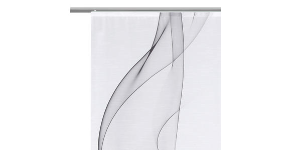 FLÄCHENVORHANG in Grau, Weiß halbtransparent - Weiß/Grau, Design, Textil (60/245cm) - Novel