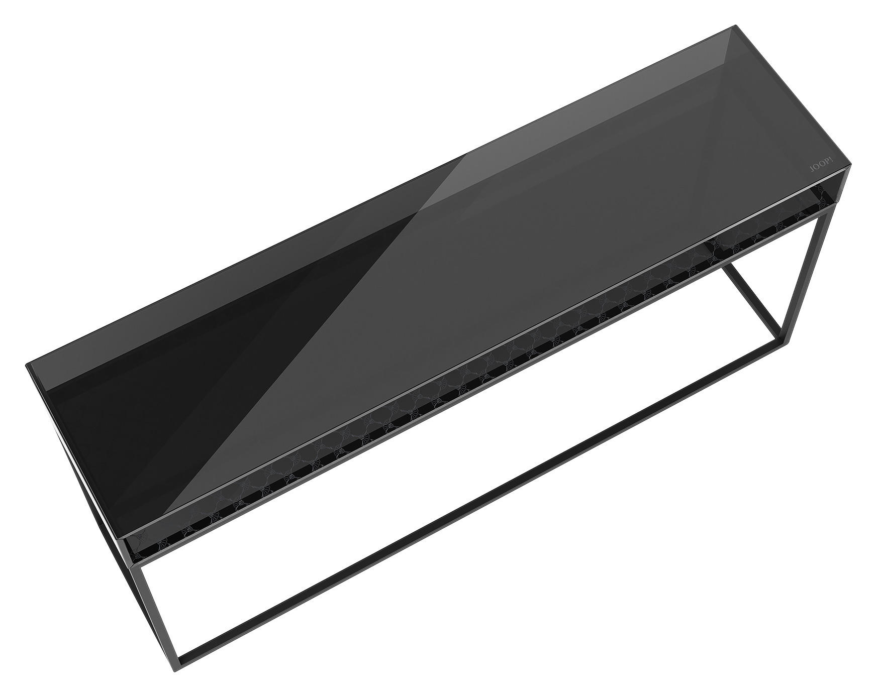 KONSOLE Grau, Schwarz - Schwarz/Grau, Design, Glas/Metall (120/30/57cm) - Joop!